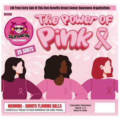 Power of Pink - Breast Cancer Awareness Firework 25-Shot Standard Aerial Cake