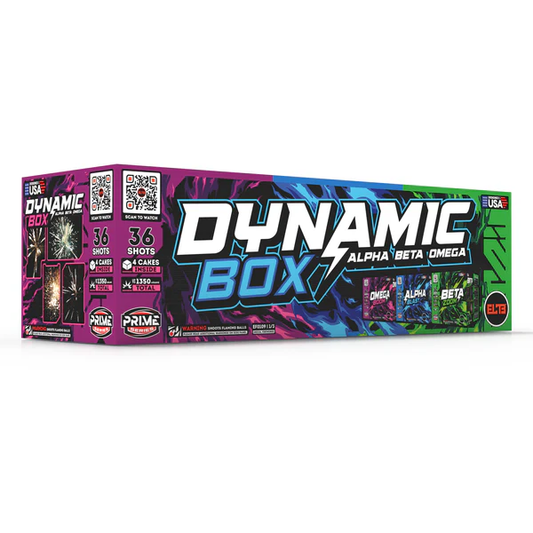Juego Surtido de Tartas Aéreas XL Dynamic Box™ de 36 Disparos