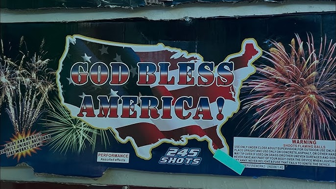 God Bless America 245-Shot XXL Aerial Cake