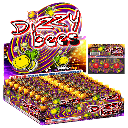 Dizzy Bees Ground Spinner & Crackling (3-Pack)