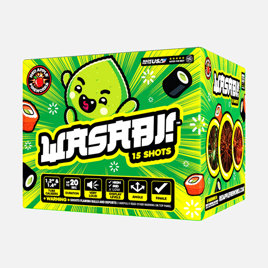 ¡Wasabi!™ 15 disparos XL® Aerials