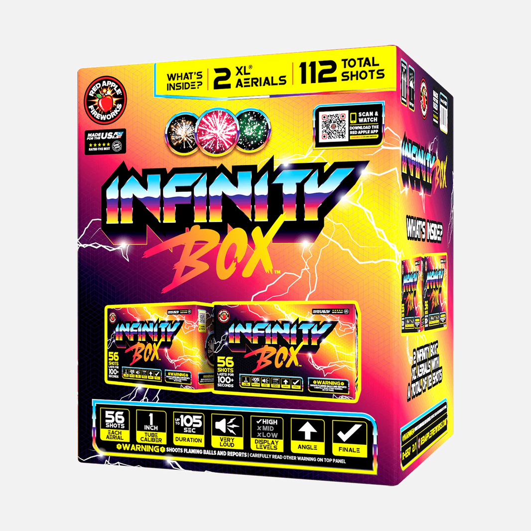 Pirotecnia aérea Infinity Box™ 56 disparos XL®