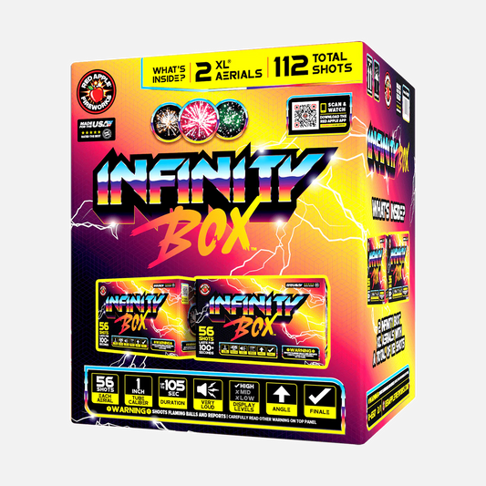 Pirotecnia aérea Infinity Box™ 56 disparos XL®