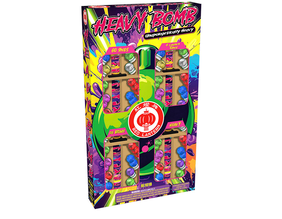 スーパーオバキッド　ペロル Heavy Bomb 60-Shot Artillery Shell Kit – Elevated Fireworks