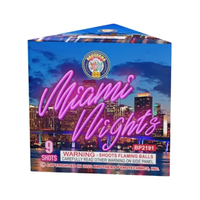 Miami Nights Batería Aérea Estándar de 9 Disparos | Paquete de Caja™ 18/1