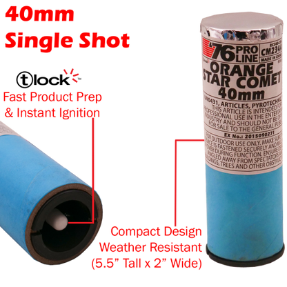40mm Orange Star Comet Single Shot Pro-Line