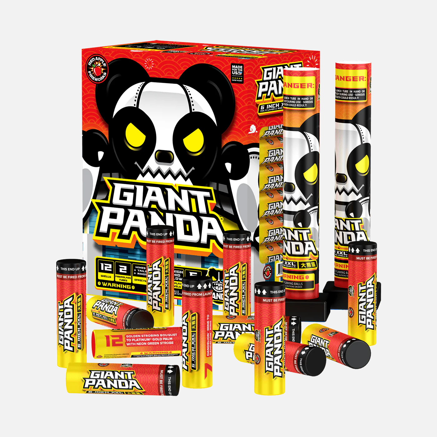 Giant Panda 12-Shot 6 in. XXL Canister Shells