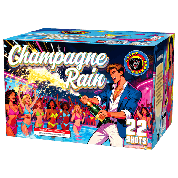 Champagne Rain 22-Shot XL Aerial Cake