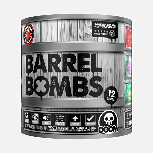 Barrel Bombs® Juego de Fuegos Artificiales Aéreos Finales Estándar de 48 Tiros®