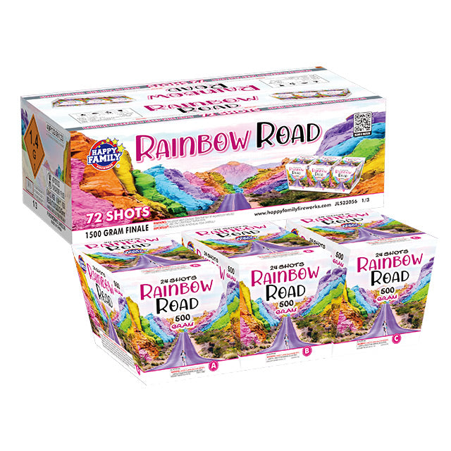 Rainbow Road 72-Shot XL Aerial Cake