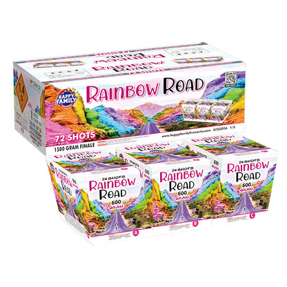 Tarta aérea XL Rainbow Road de 72 disparos