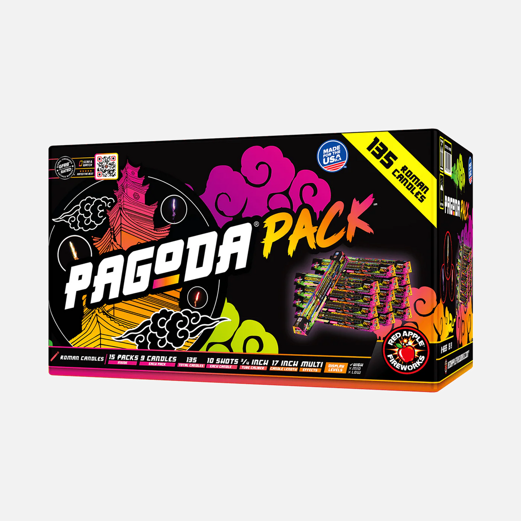 Baterías Pagoda® de 10 disparos (velas romanas)