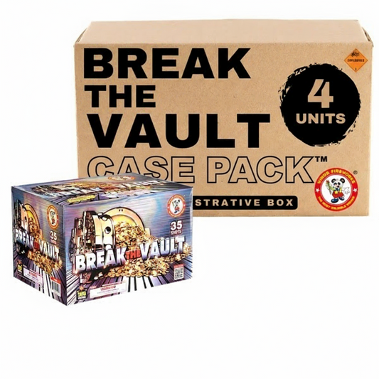 Break the Vault Tarta Aérea de 35 Disparos XL | Paquete de Caja™ 4/1