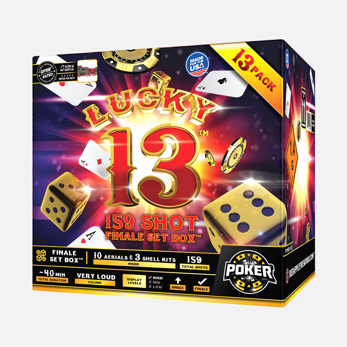 Lucky 13™ 159-Shots Sampler® – Elevated Fireworks