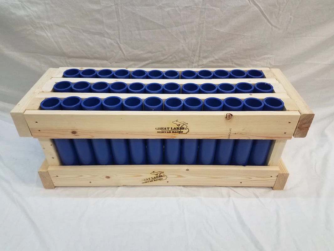 Great Lakes Mortar Racks™ 36-Shot Single Rows Straight Rack