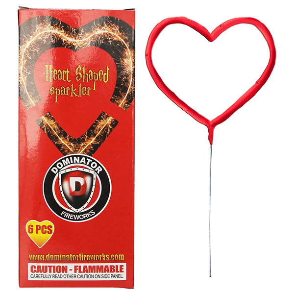 Bengala en forma de corazón (Paquete de 6)