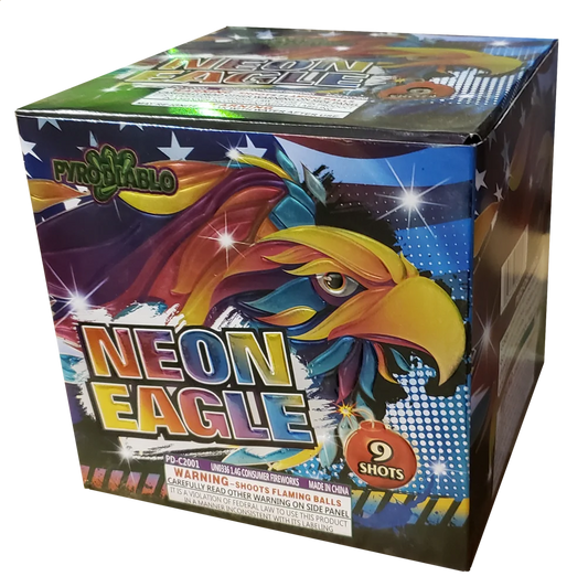 Neon Eagle 9-Shot Standard Aerial Cake