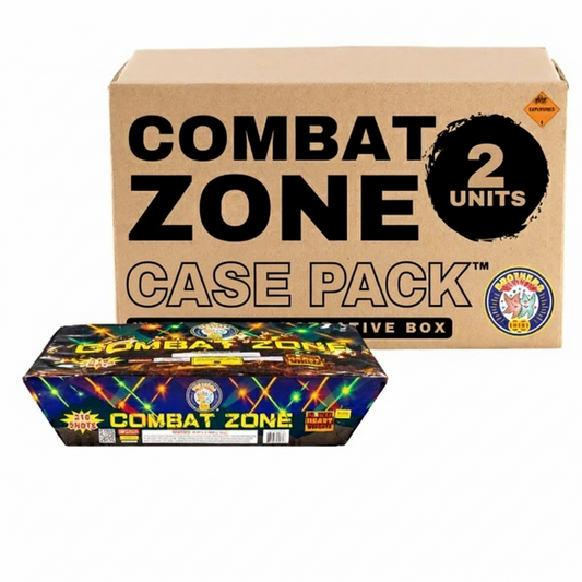 Combat Zone 210-Shot XL Zipper Aerial Cake