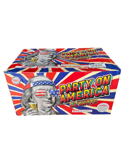 Party on America 52-Shot XL Aerial Cake