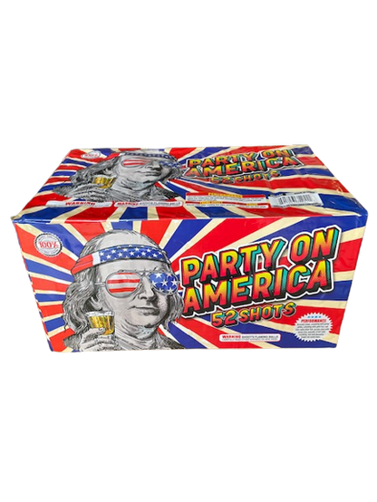 Party on America 52-Shot XL Aerial Cake