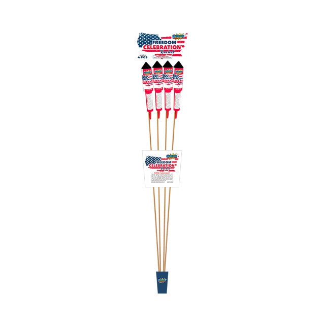 Freedom Celebration XL Rocket (4-Pack) – Elevated Fireworks