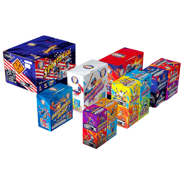 Sportzilla 254-Shot Aerial Assortment Set | Case 1/3/4