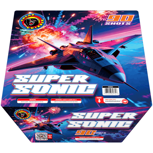 Super Sonic 90-Shot XL Zipper Aerial Cake