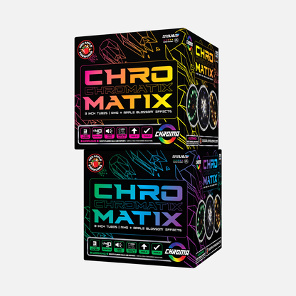 Chromatix™ 9 Tiros Cohetes Pirotécnicos Grandes