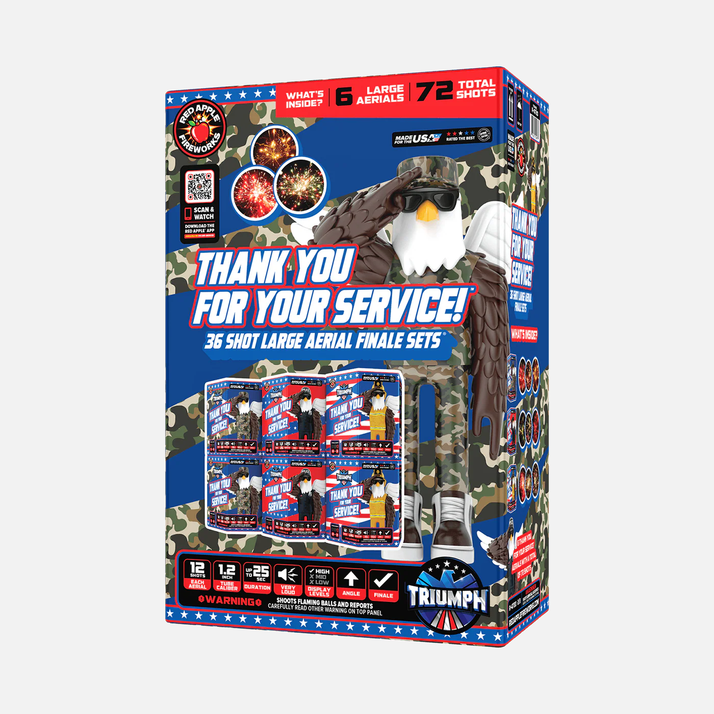Thank You For Your Service 72-Shot Large Aerial Finale Set