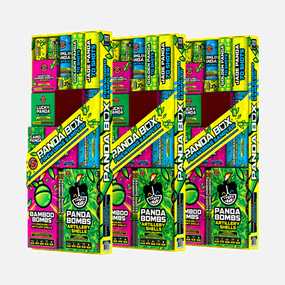 Panda Box® 692 Surtido de fuegos artificiales Shot Fireworks Sampler®