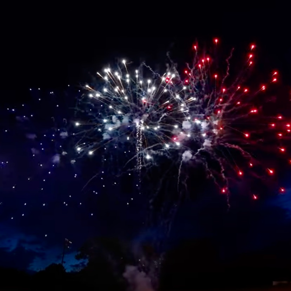 Fan Red White Blue Dahlia w/Tail 36-Shot Pro-Line Cake