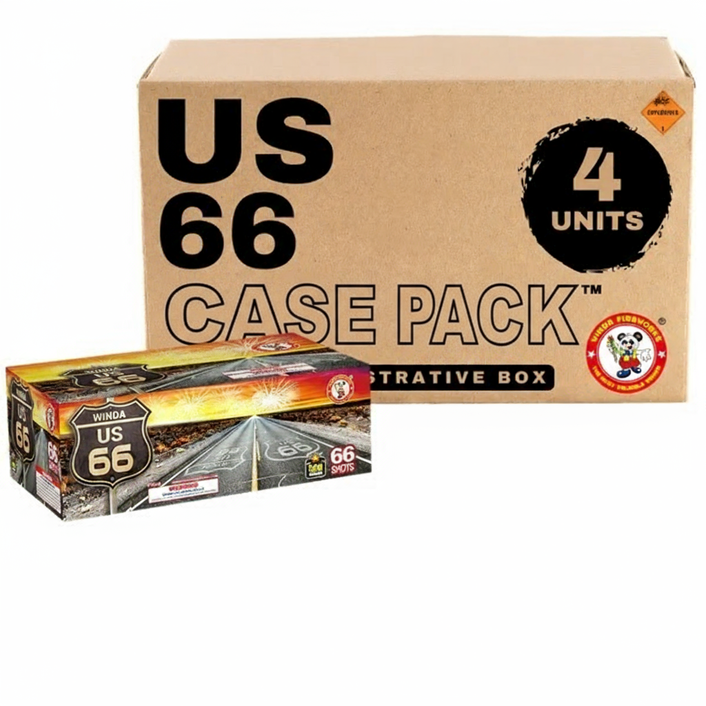 US 66 66-Shot XL Aerial Cake | Case Pack™ 4/1