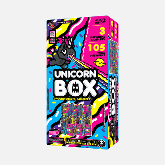 Muestras de fuegos artificiales Unicorn® Box®