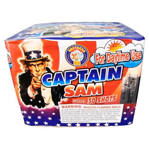 Captain Sam 30-Shot XL Aerial Cake | Case 6/1