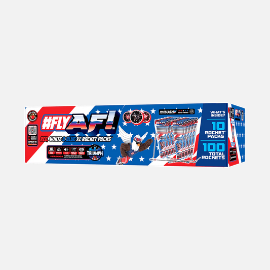 #flyAF™ Cohetes XL® Rojos, Blancos y Azules™