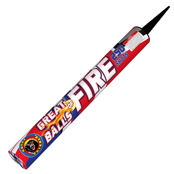 Great Balls of Fire 250-Shot XL Roman Candle – Elevated Fireworks