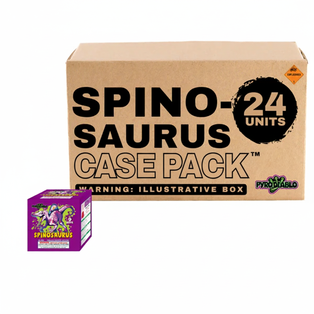 Spinosaurus 9-Shot Standard Aerial Cake | Case Pack™ 24/1