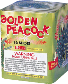 Golden Peacock 16-Shot Standard Aerial Cake