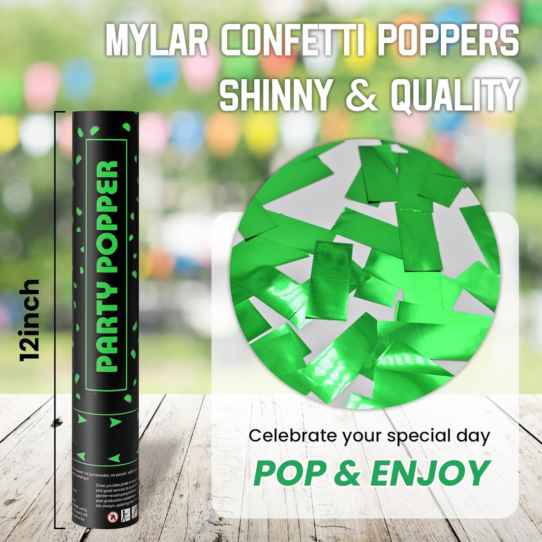 Confetti Popper (12 in, Green Confetti)