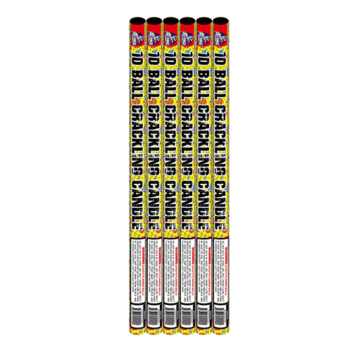 10-Ball Crackling Candle 10-Shot Roman Candle