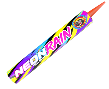 Vela de descarga XL Neon Rain Mega de 120 disparos