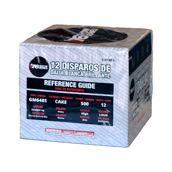 White Dahlia (30sec) 12-Shot XL Aerial Cake