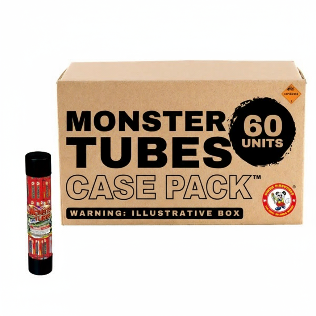 Monster Tubes (60-Pack) Loud Cracker Salute | Case Pack™ 24/1