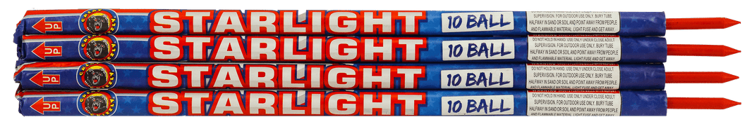 Star Light 10-Shot Roman Candle (4-Pack)