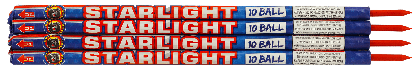 Star Light 10-Shot Roman Candle (4-Pack)