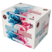 Tarta aérea XL para revelación de género (rosa) de 30 disparos | Caja paquete™ 4/1