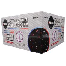 R/W/B Peony (25sec) 36-Shot XL Aerial Cake