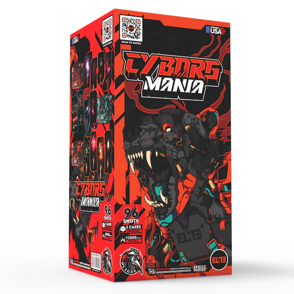 Cyborg™ Mania 96-Shot XL Aerial Cake Assorted Set