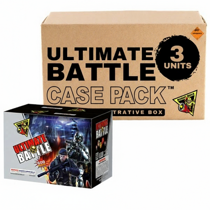 Ultimate Battle 600-Shot XL Zipper Aerial Cake | Case Pack™ 3/1