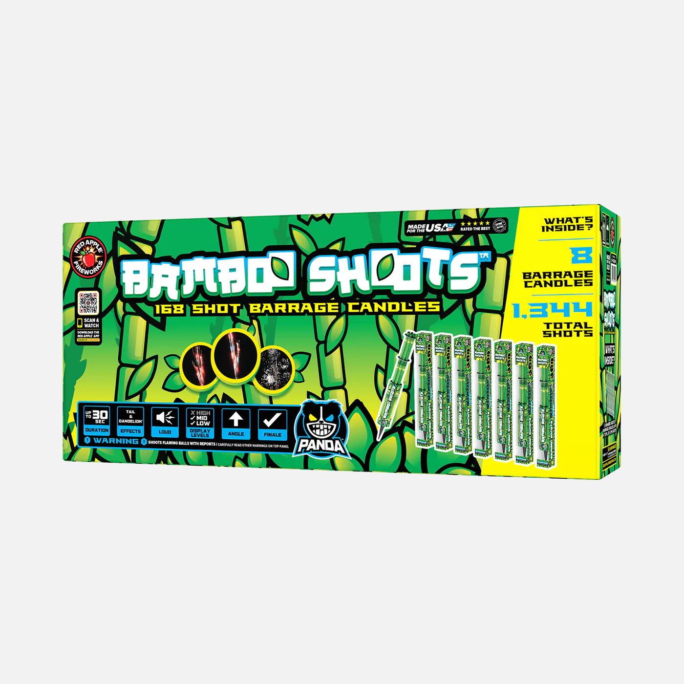 Bamboo Shoots™ 168 Shots Barrage Candles (gatling style